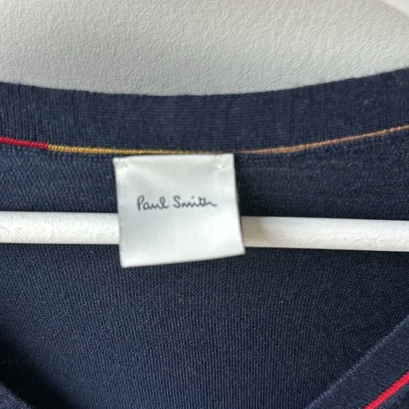 Paul Smith Women’s Navy Merino Wool V Neck Sweater 🐑 - Picture 3 of 6